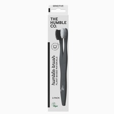 Image of THE HUMBLE CO Adult Black Toothbrush Sensitive Bristles Developed by Dentists