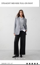 Banana Republic Factory Straight Mid Rise Pull On Pant Medium Petite NWT