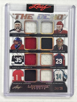 2023 Leaf Ultimate Hockey The Ocho #/25 Brodeur Theodore Kolzig Lalime Kiprusof