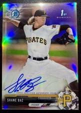 2017 Bowman Draft - Chrome Draft Pick AutoShane Baz #CDA-SB Refractor /499