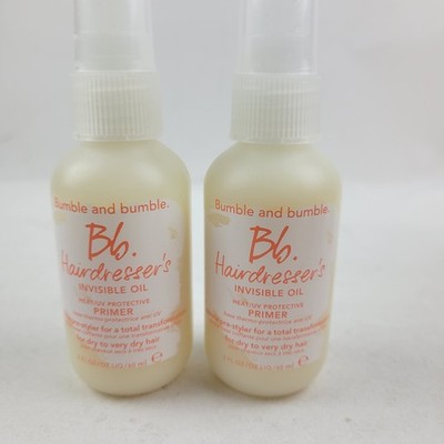 (2) Bumble Bb Hairdresser s Invisible Oil Heat/UV Protective Primer 2oz New