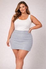 Wild Fable Women s Sequin Knit Mini Skirt XL Light Blue Sparkle NWT