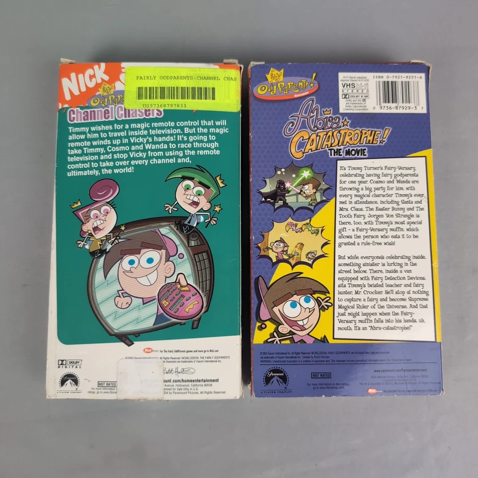 Fairly Odd Parents VHS Channel Chasers & Abra Catastrophy 2003 2004 Nickelodeon - Image 2 of 4