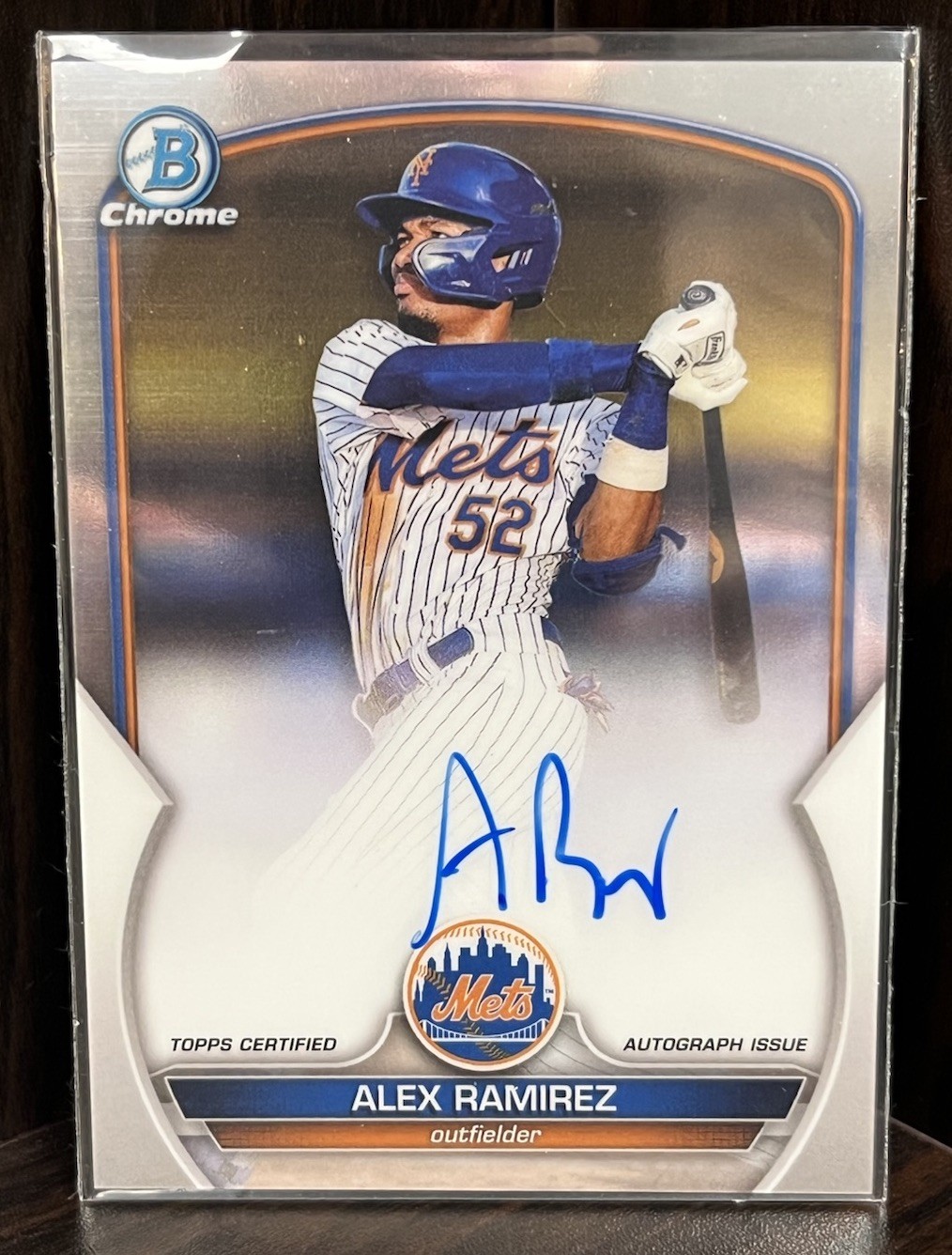 2023 Bowman Chrome Prospect Autographs Alex Ramirez #CPA-AR (AU, RC) | Mets