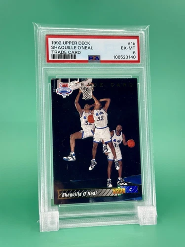 1992 Upper Deck Shaquille O’neal Rookie Trade Card #1b PSA 6 Ex-Mt