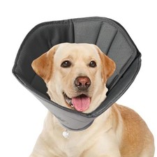 Soft Dog Cone Collar After Surgery Comfy Breathable Lightweight XL Grey