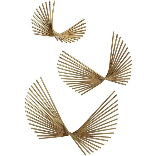 Uttermost 04375 Coreograph Antique Gold Leaf Wall Decor, Set of 3 - Picture 4 of 8