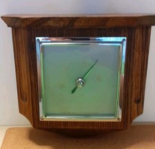 Art Deco Oak Wall Or Mantle Barometer, Working, 1920s 30s  19cm Tall