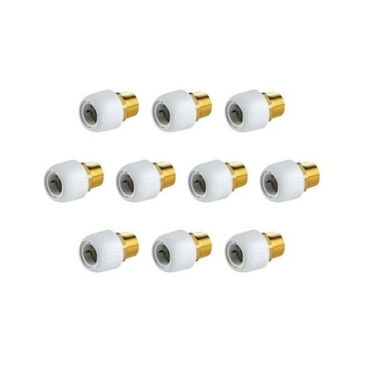 Wavin Messing Adapter 22mm 0° Polybutylen 40mm 2-teilig HX29/22W 10er Set