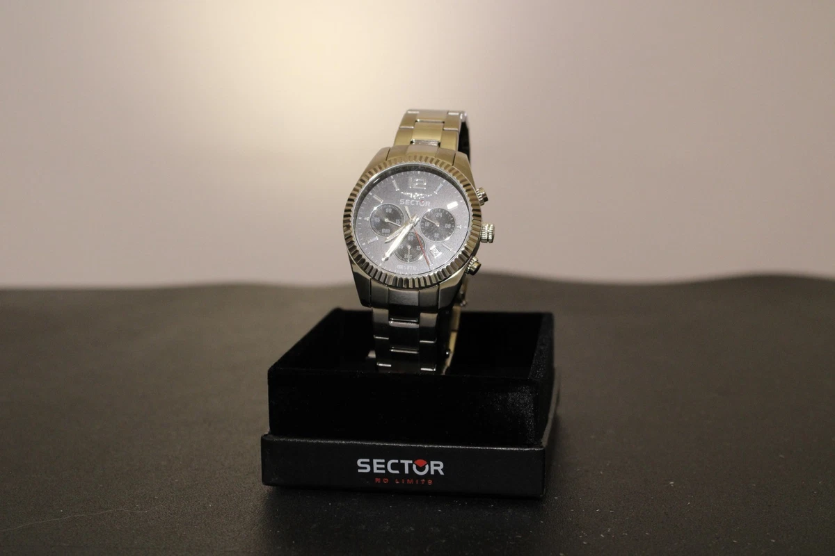 Sector No Limits Orologio Sportivo Uomo – R3253240009 – Cassa 41 Mm, Acciaio E PVD Oro Rosa, Quadrante Grigio Sunray