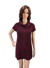 Style & Co Short Sleeve Marled Knit Sweater Dress Women's Size M