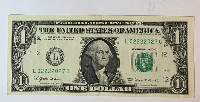 BIRTHDAY/ANNIVERSARY $1.00 CURRENCY Note 02-22-2027
