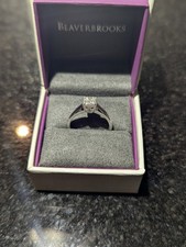 18ct White Gold 0.36ct Princess Cut Diamond Cluster Ring GIA G/SI1 Size J