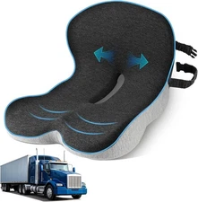 Ergonomic Truck Drivers Seat Cushion for Long Sitting with Hip & Lumbar Support