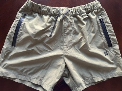 Flag Nor Fail Tan Athletic Shorts with Black Details Size Small