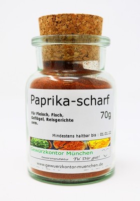 Paprika scharf aus Spanien im Glas Gewürzkontor München