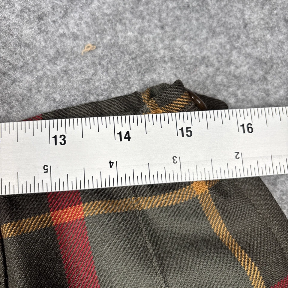VTG Pendleton Skirt Plaid Pleated 100% Virgin Wool Made in USA Green Red Size 16 - Image 4 of 4
