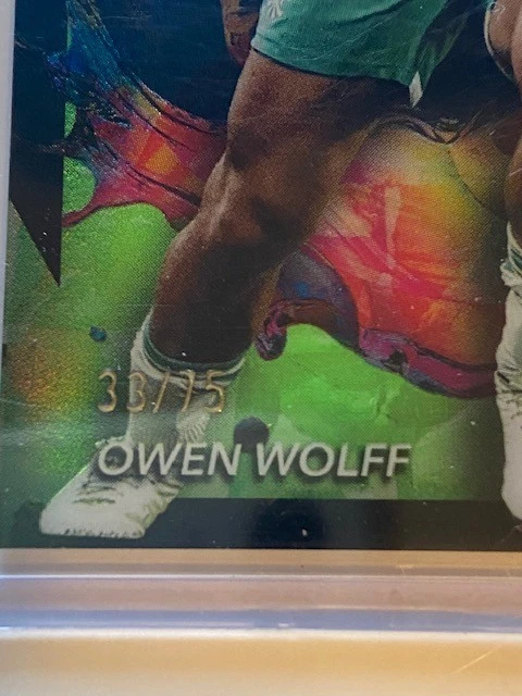 2024 Topps Finest Mls - Rare Owen Wolff #244 Neon Green Refractor /75,  READ AD! - Image 2 of 4