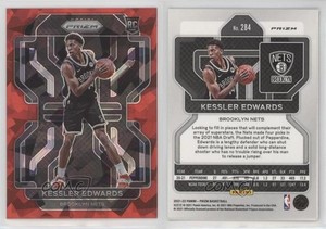 2021-22 Panini Prizm Red Ice Prizm Kessler Edwards #284 Rookie RC