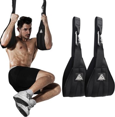 Ab Straps for Pull Up Bar: Hanging Abdominal Sling Arm Black 
