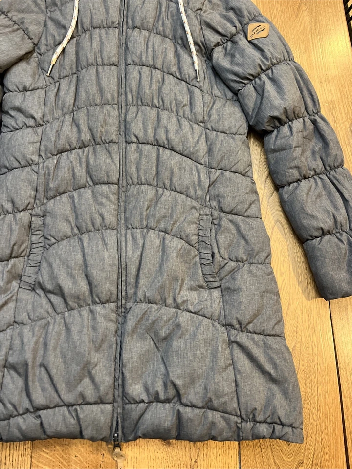 Chaqueta parka para nieve O'Neill Adventure Series gris acolchada acolchada, talla S Foto 3 de 4