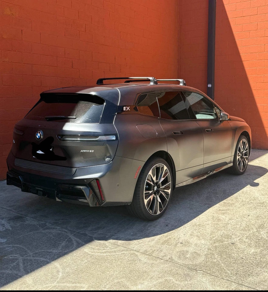 Barras transversales de techo punto fijo para BMW IX (I20) 2021-2025, negras Foto 3 de 4