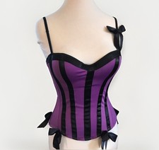 Vintage Hot Topic women's black goth bustier corset top bust 34 Steampunk EUC