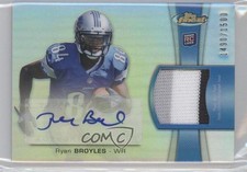 2012 Topps Finest Rookie 1490/1500 Ryan Broyles #RAP-RB Patch Auto 0i0