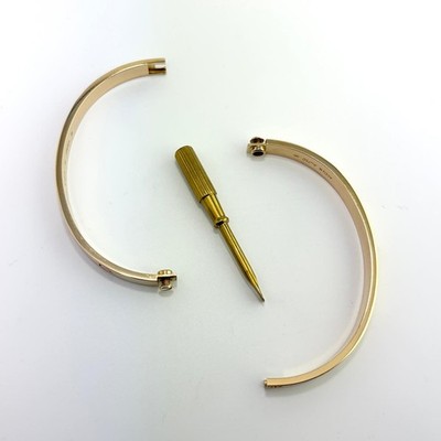CARTIER LOVE BRACELET CLASSIC 18K YG NEW VERSION SIZE 20 W/ BOX