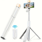 Selfie Stick with Light Phone Tripod 360° Rotatable Selfies Photo Live Stream