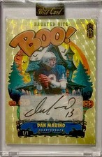 2025 WC Haunted Hits Dan Marino Monster Hunt BOO! Auto TRUE 1/1 Gold Mosaic