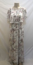 Show Me Your MuMu Hacienda Maxi Dress Floral Print  Chiffon Off Shoulder Size M
