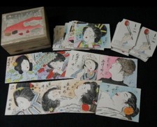 Vintage rare Meiji period  Prewar Betting Card games Karuta Hanafuda