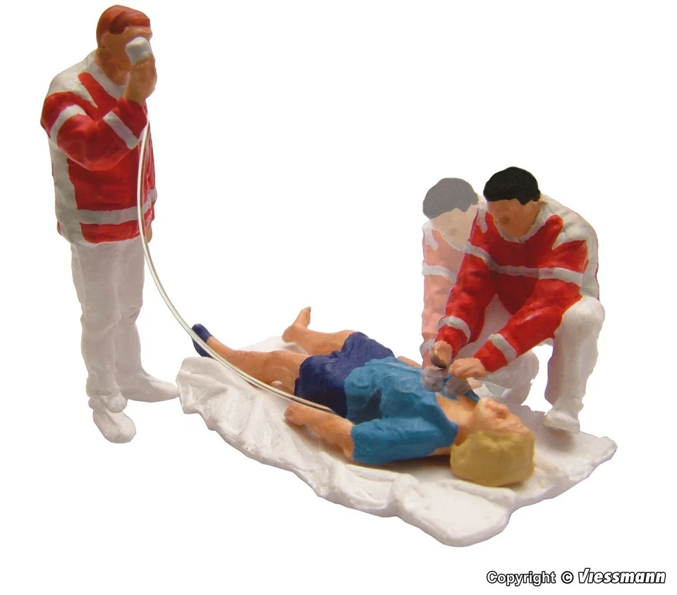 Viessmann 1540 H0 Rettungssanitäter im Einsatz, bewegt 