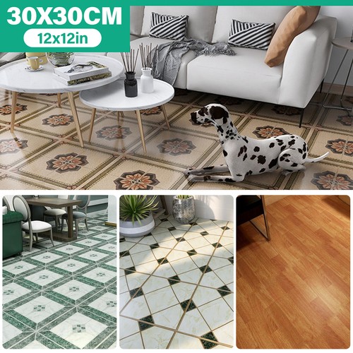 Vinyl Flooring Peel and Stick Floor Tile Self Adhesive Waterproof Bathroom 12"