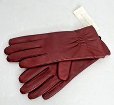 XL Charter Club Women's Fleece Lined Leather Gloves In RED Retail 49