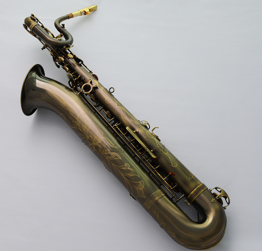Antique Pro. TaiShan Baritone Saxophone Eb Sax Free Metal Mouth