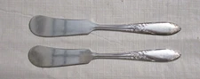 2 National Silver Plate Spreader Butter Knife