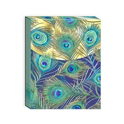 Punch Studio Peacock Feather Pocket Notepad 75 Printed Sheets 3" x 4"