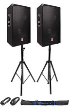 BUNDLE 2 Rockville RSG12.4 12 3-Way 1000w 4-Ohm Passive DJ Speakers