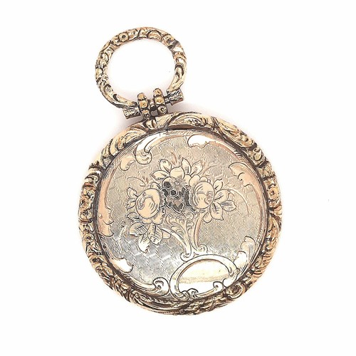 9ct Yellow Gold Vintage Photo Pendant Flower Bouquet Engraved Back - 第 5/11 張圖片