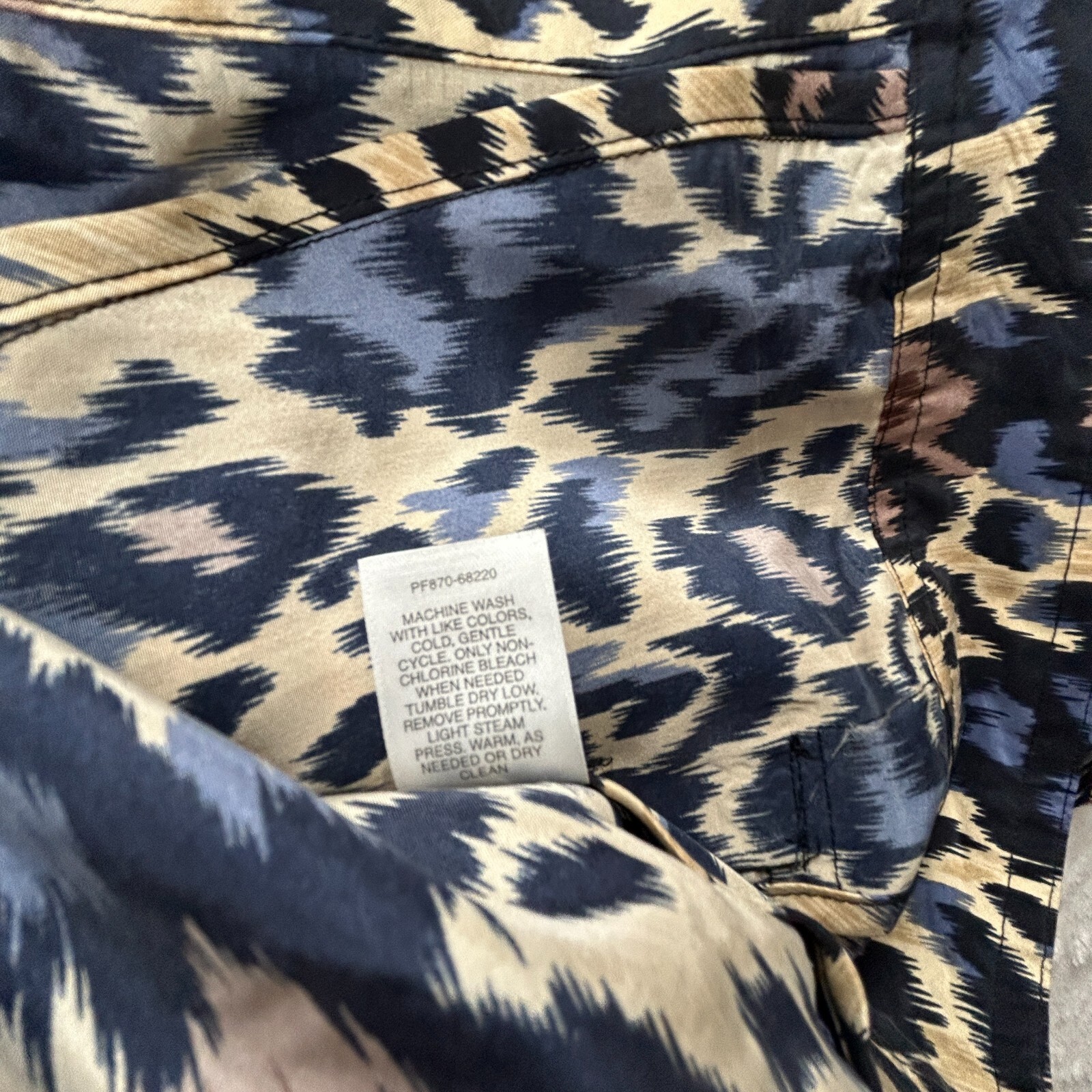 Pendleton Womens Leopard Blouse Button Down Long … - image 5