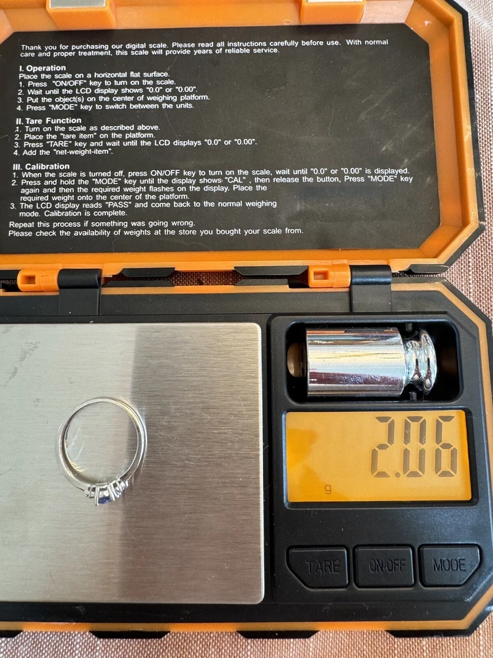 Anillo de platino tanzanita diamantes talla 6,5 Foto 4 de 4