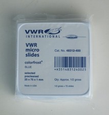 New VWR Superfrost and Colorfrost 5951-601640 Micro Slides, 25x75x1mm, 48312-400