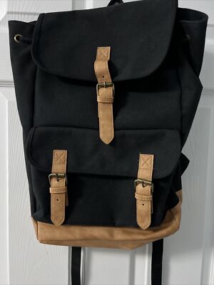 Canvas Backpack from DSW exterior pockets  BlackBrown Messenger Bag G42