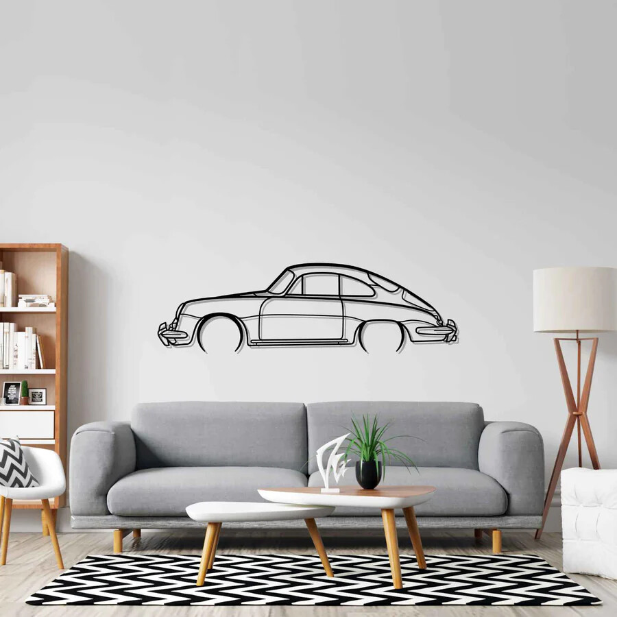 Wall Art Home Decor 3D Acrylic Metal Car Auto Poster USA Silhouette 356 Coupe