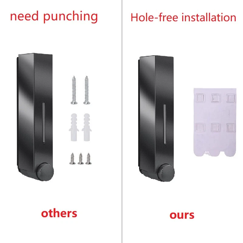 3/2/1 Heads Wall-Mount Shampoo Shower Lotion Gel Conditioner Bathroom Dispenser - Image 3 of 4