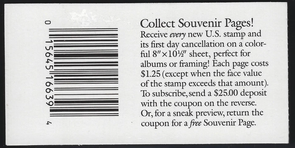 US Scott # BK191 - 2566c - Red Violet Omitted from 1st Pane - Complete MNH  (C5) - Image 2 of 4