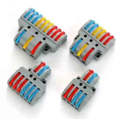Verbindungsklemmen 1/2/3 polig Elektro Leiter Kabel 4/6/9 Pin Out Abzweigklemmen - Bild 1 von 4
