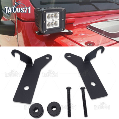 For 20+ Jeep Gladiator Work LED Light Pod A-Pillar Side View Pair Mount Bracket | eBay